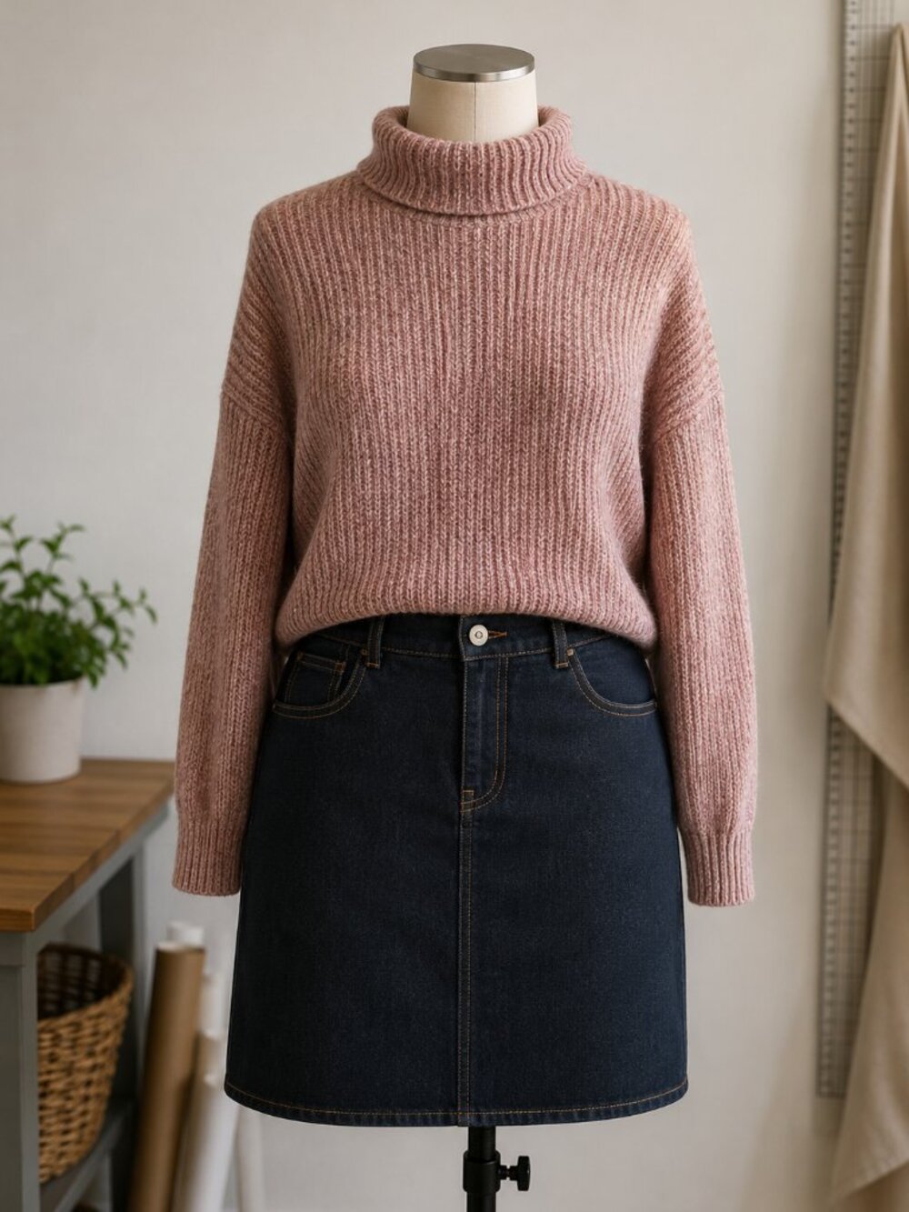 Cropped Knit Sweater